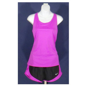 NIKE ATHLETIC PINK & BLACK OUTFIT SHIRT/SHORTS
